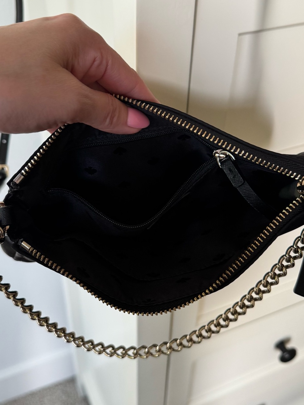 kate spade Black Nylon Crossbody with Gold Chain - Picture 4 of 10